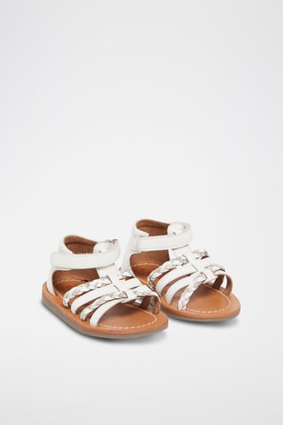 Sandalias de piel  - Blanco