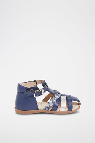 Sandalias de piel altas  - Azul marino