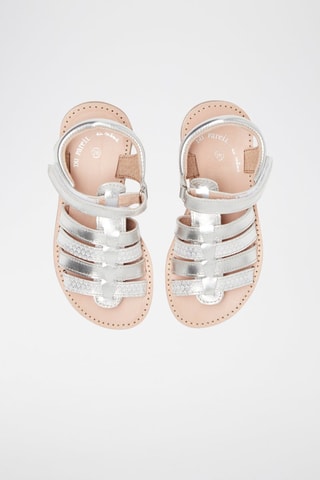 Sandalias de piel - Plateado