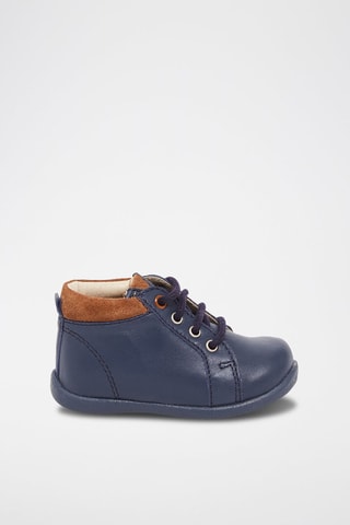 Botines de piel - Azul marino