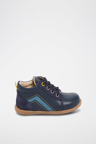Botines de piel - Azul marino
