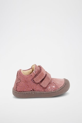 Botines de piel fantasía - Burdeos