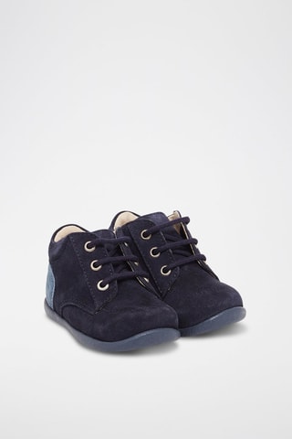 Botines de piel de serraje - Azul