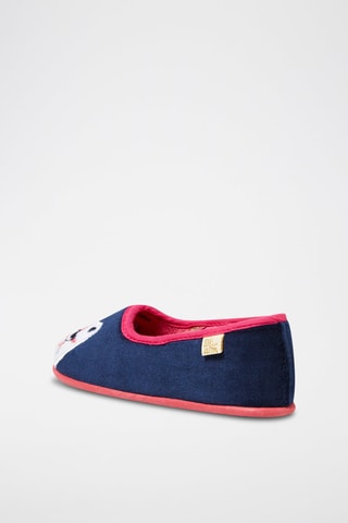 Zapatillas de casa con estampado de gato unicornio - Azul marino