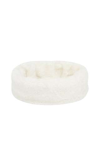 Cuello de pelo sintético reversible para niña - Beige