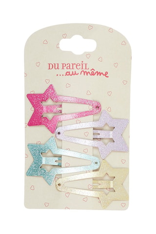 4 horquillas con brillo para niña - Dorado