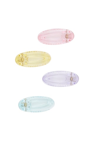 4 horquillas transparentes para niña - Dorado