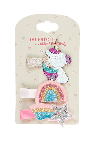 3 horquillas de fantasía para niña - Plateado