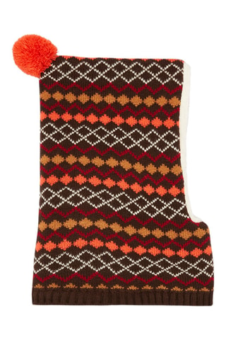 Pasamontañas con estampado jacquard - Negro