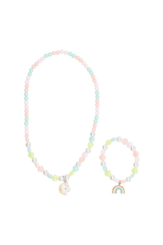 Collar y pulseras para niña - Dorado