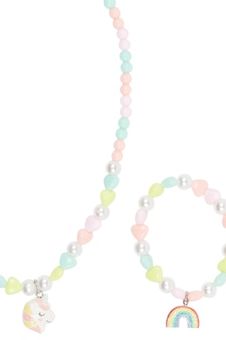 Collar y pulseras para niña - Dorado