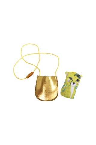 Collar y leopardo de peluche