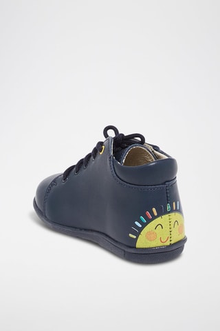 Botas de piel - Azul marino