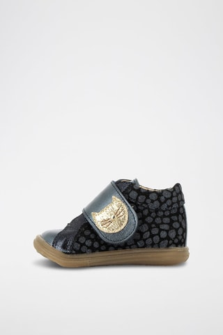 Botines de piel - Azul marino