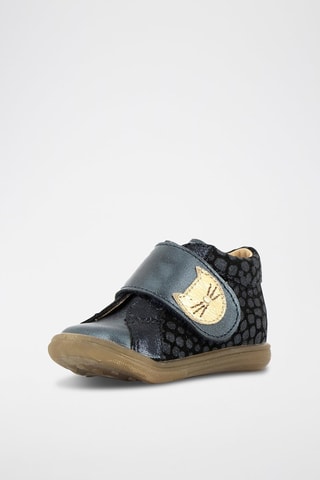 Botines de piel - Azul marino