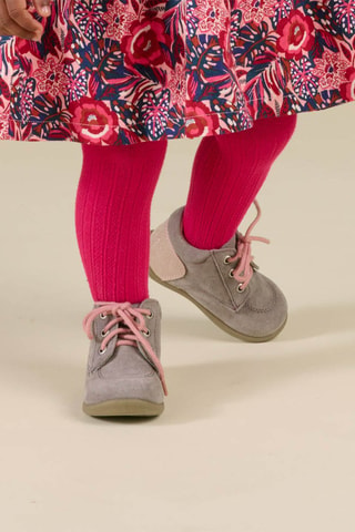 Botines de piel de serraje - Gris
