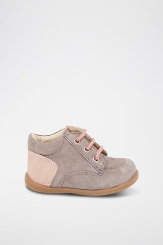 Botines de piel de serraje - Gris