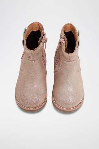 Botines de piel de serraje - Rosa claro