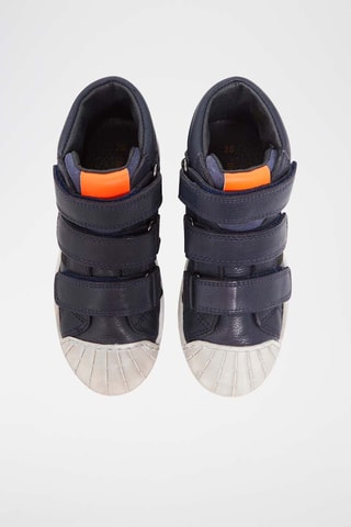 Zapatillas altas de piel - Azul