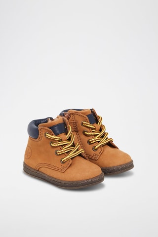 Zapatillas altas de piel - Camel