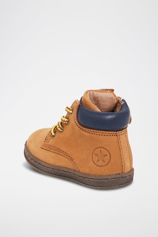 Zapatillas altas de piel - Camel
