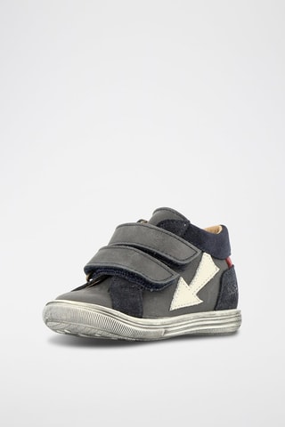 Zapatillas altas de piel - Azul marino