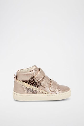Zapatillas altas de piel - Dorado