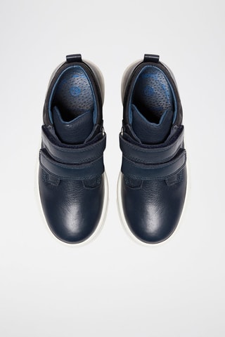 Zapatillas altas de piel - Azul marino