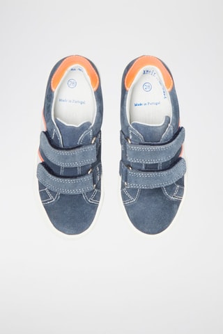 Zapatillas de piel de serraje - Azul oscuro