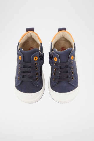 Zapatillas altas de piel - Azul marino
