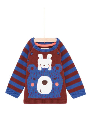 Jersey con estampado de rayas para bebé niño - Marrón