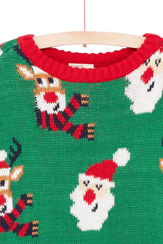 Jersey de Navidad de punto para niño - Verde