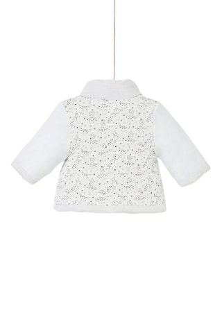 Chaqueta reversible - Gris jaspeado y blanco