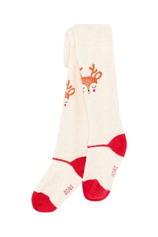 Leotardos de Navidad para bebé niña - Beige