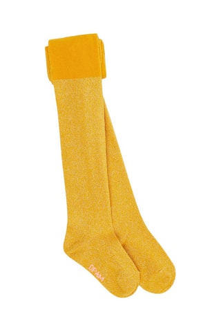 Collant in lurex neonata - Giallo