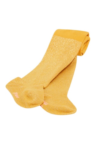 Collant in lurex neonata - Giallo