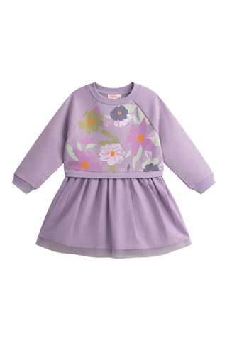 Vestido efecto doble prenda - Malva