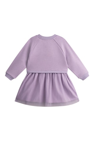 Vestido efecto doble prenda - Malva