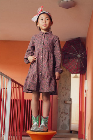 Vestido camisero - Marrón