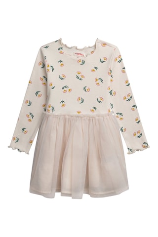 Vestido efecto doble prenda - Crudo