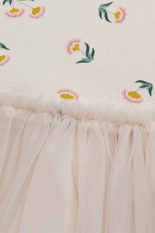 Vestido efecto doble prenda - Crudo
