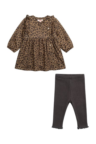 Vestido y pantalón - Marrón claro y gris oscuro