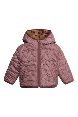 Cazadora reversible con capucha - Marrón