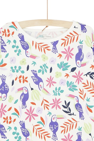 Camisa con estampado tropical para niña - Beige