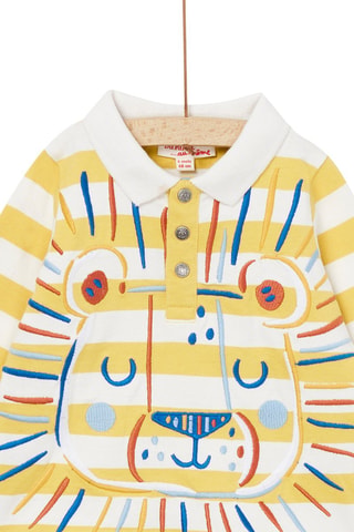 Polo - Amarillo y blanco