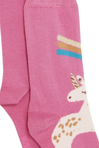 Calcetines con estampado de unicornio para niña - Rosa