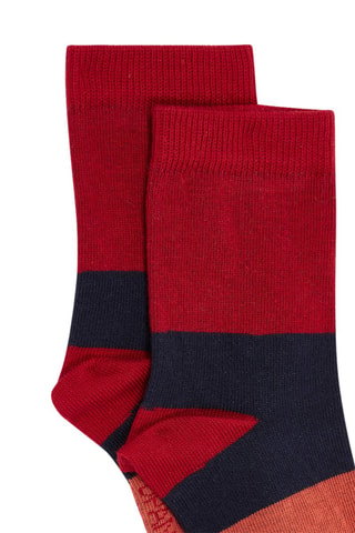 Calcetines con estampado de rayas - Rojo