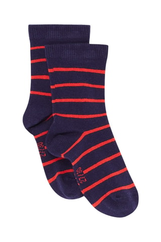 Calcetines con estampado de rayas para niño - Rojo