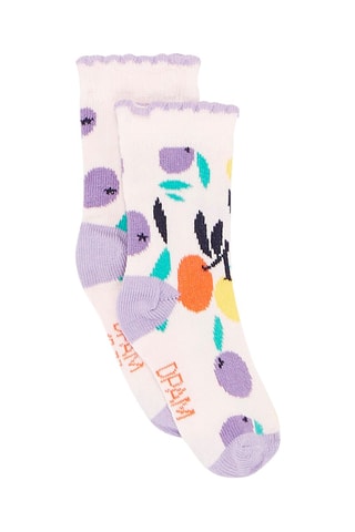 Calcetines con estampado de frutas para bebé niña - Rosa