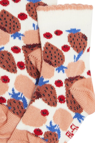 Calcetines con estampado de frutas para bebé niña - Beige